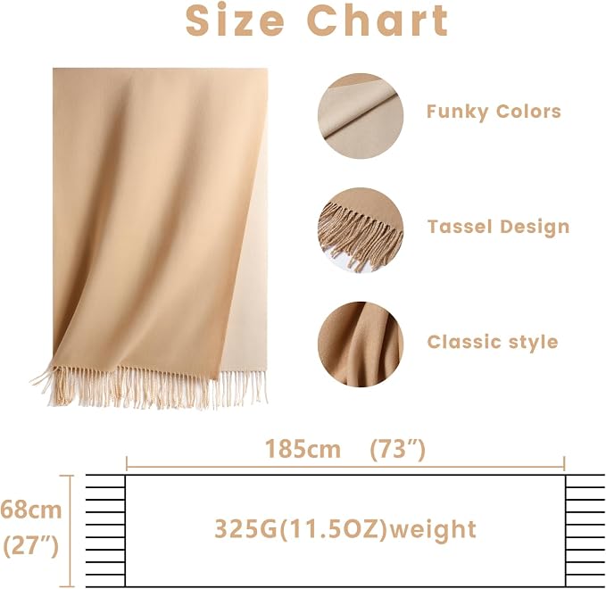 maamgic Women's Scarf Pashmina Shawls Blanket Scarf for Evening Dress | Soft Viscose Blend ,Lightweight,Large Scarf with Cozy Cashmere-Feel, Perfect For Weddings,Cruise Travel & Flights - Image 5