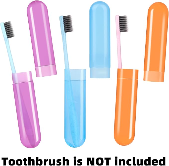 6 Pack Travel Toothbrush Case, Breathable Portable Toothbrush Holder, Plastic Toothbrush Cover Container for Traveling, Bathroom, School, Home, Business, Camping - Image 8
