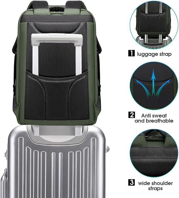 BANGE Anti-Theft Backpack,Tech Backpacks, 17 Inch Laptop Backpack with USB3.0 Charging Port, Mens Travel Backpack for Men and Women… - Image 7