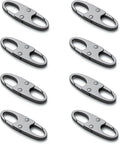 zelin Zipper Clips Anti thefts, Carabiner, Travel Essentials 8Pcs Grey | Premium Zinc Alloy Zipper Locks, Theft Deterrent for Luggage and Travel Backpack, Airplane Flight Essentials Safety by zelin