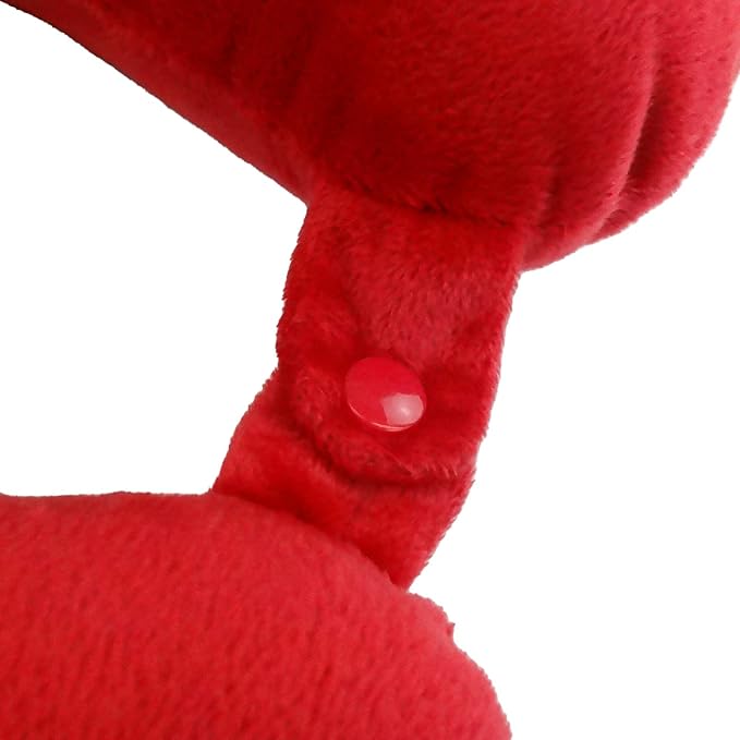 Wolf Essentials Adult Cozy Soft Microfiber Neck Pillow for Travel – Compact, Machine Washable - Perfect for Airplane, Car, or Home Use - Filled and Finished in The USA – Red - Image 3