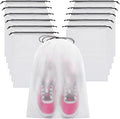 Vorspack Shoe Bags for Travel, 12 Pcs, Transparent, Drawstring, Large | Clear, Shoe Organizer, With Rope, Travel Essentials, For Men Women by Vorspack