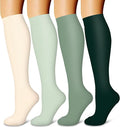 4 Pairs-Compression Socks for Women&Men Circulation-Best Support for Nurses,Running,Athletic by LaiteHebe