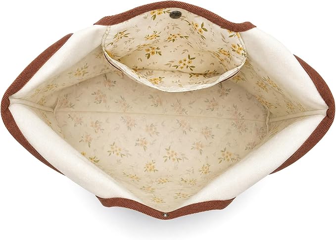 Montana West Foldable Canvas Tote Bag for Women Large Shoulder Bag with Built-In Zip Pouch - Image 3