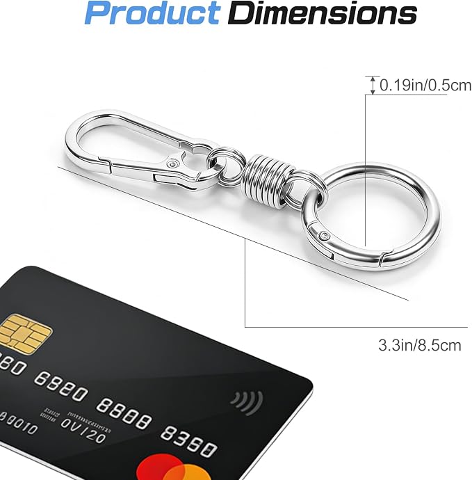 Oiissuz Zipper Clips Anti Theft Double Opening Small Zinc Alloy Carabiner Clips, Europe Travel Safety for Women, Easy to Use Suitable for Crossbody Bag, Backpack & Luggage, 4pack - Image 4