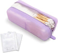 Cotton Pad Swab Travel Case, 2-in-1 Waterproof Organizer, VISFRESH (Purple) by VisFresh
