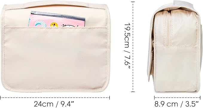 Narwey Small Hanging Travel Toiletry Bag for Women, Travel Bag for Toiletries, Makeup Bag Organizer Make Up Bags Cosmetic Bags for Girls - Image 7