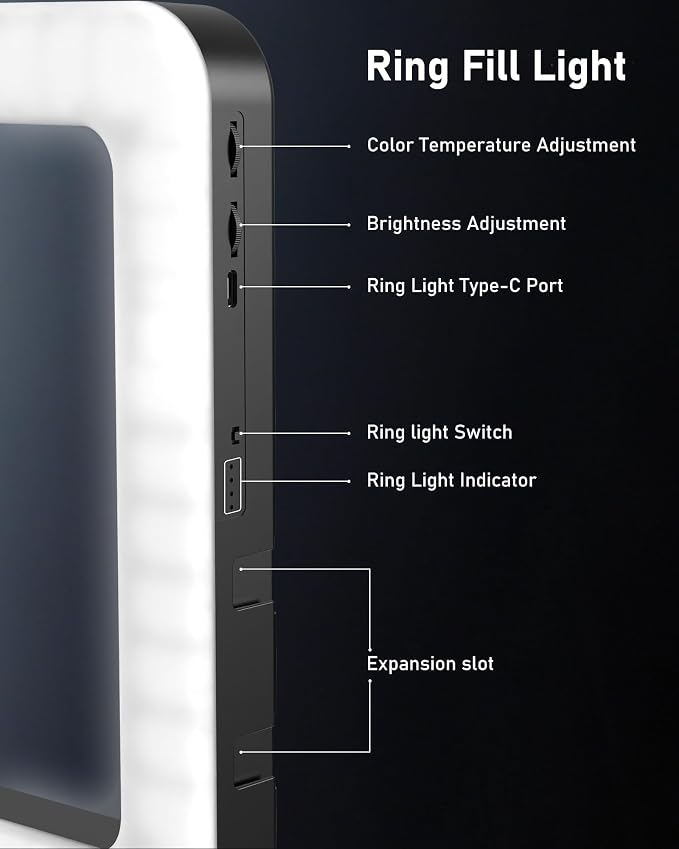 Ring Light for Phone, Lightweight Handheld LED Light with Remote & Desktop Base, 2900K-7000K CRI95+ Smartphone Video Rig, Dual Handle Creator Rig for TikTok YouTube Makeup - Image 7