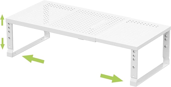 Jojocross Expandable Adjustable Stackable Kitchen Organizer, Spice Rack,Metal Pantry Storage Shelves Racks,Counter Shelf for Cabinets, Countertop, Cupboard(1 Pack/Medium/White) by JOJOCROSSHIGHQUALITYLIFE