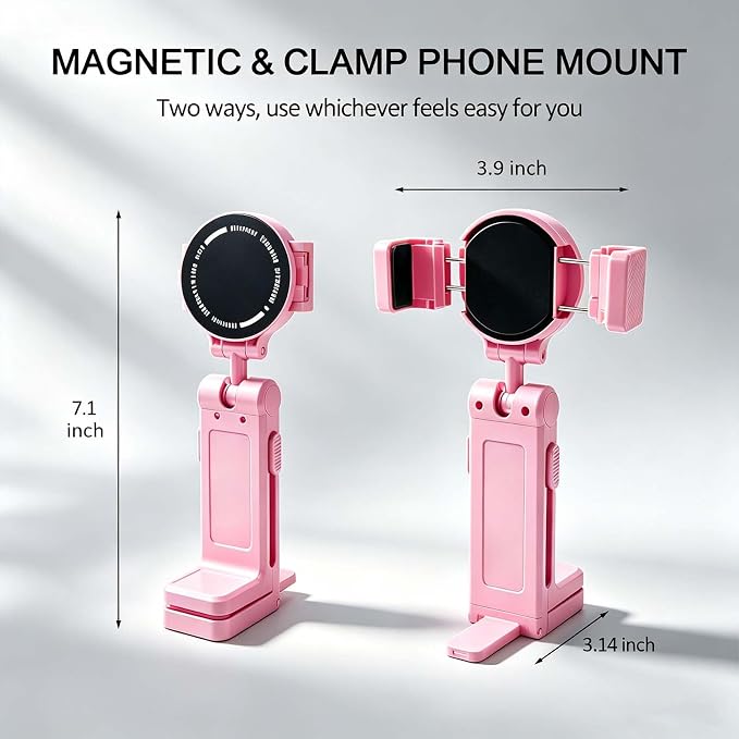 Airplane Travel Essentials Phone Holder for Desk,Magnetic Phone Holder with Clip, 360° Rotation, Travel Essential Mount for Airplane for Airplane, Travel Must Haves Phone Stand for Desk, Tray Table - Image 7