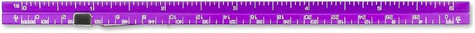 Alumicolor Aluminum Architect Pocket Scale With Clip, 6IN, Purple - Image 3