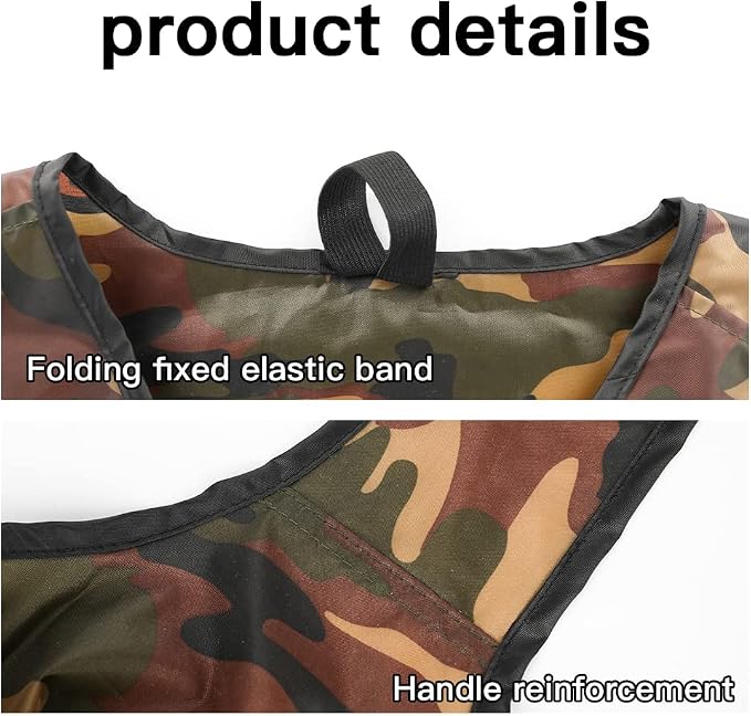 Aricsen 15x4.5x15 Inch Camo Reusable Shopping Bags with Handles, 20 Pack | Polyster Fabric Cloth Grocery Bags, Foldable Pocket Tote, Xlarge, Durable, Machine Washable, for grocery, storage, gifts - Image 7