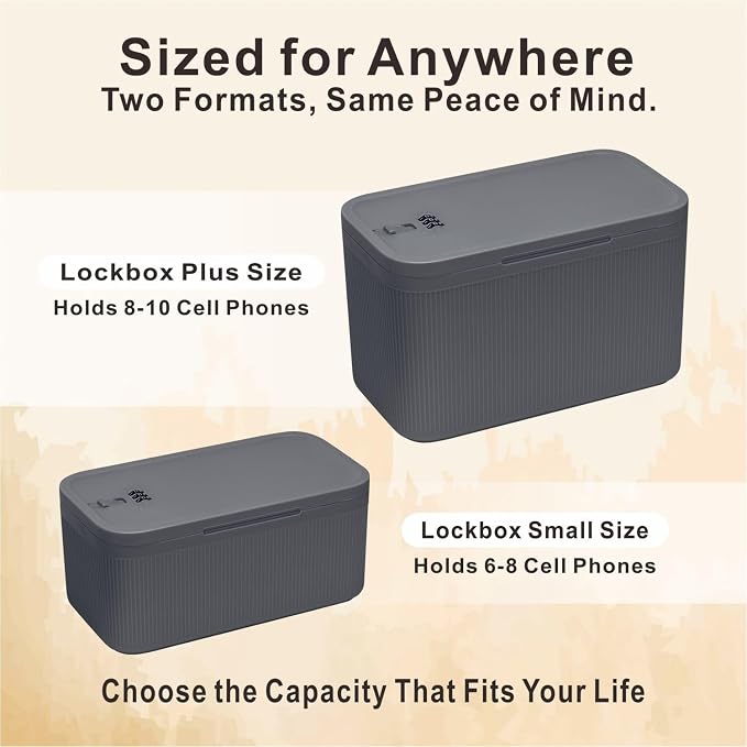 SANIDIKA Lockable Storage Box, Locking Medicine Box, Cell Phone Locked Jail, Food Medical Lockbox, Containers Bin for Personal Refrigerator Home Office Organization Travel Farther Gift (Navy Plus) - Image 3