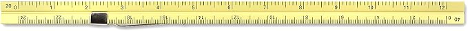 Alumicolor Aluminum Engineer Pocket Drafting Scale With Clip, 6IN, Gold - Image 3