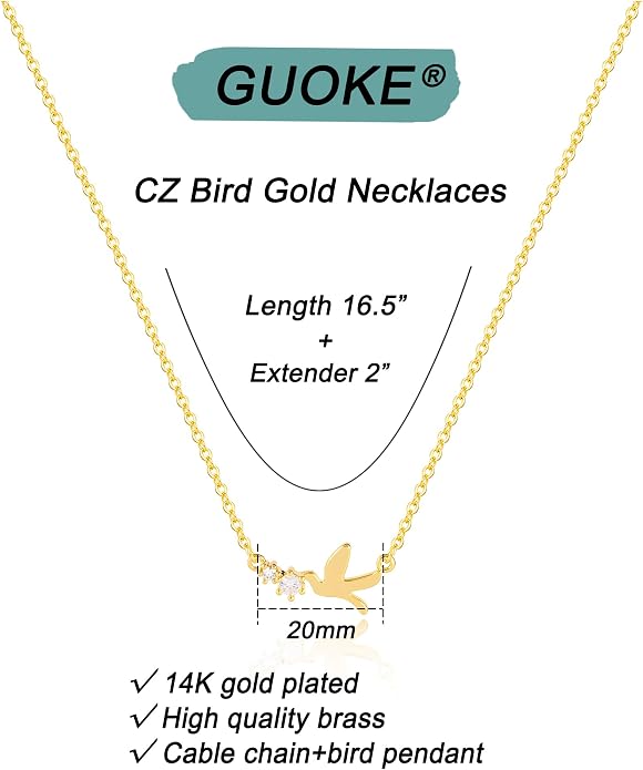 Gold Necklace for Women, Dainty Charm Pendant Necklace Jewelry Gift | 14K Gold Plated, Cute, Delicate, Adults, Non Tarnish, Hypoallergenic, Accessories - Image 6