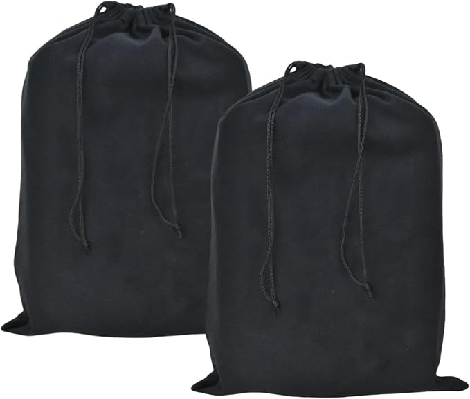 GONGKANGYUAN 2 Pack Shoe Bags for Travel Flannel Single Shoe Pouch with Drawstring for Men Women Travel Protecting Storing Shoes by GONGKANGYUAN