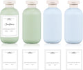 6.8 oz Plastic Travel Shampoo Bottles, Refillable Flip Cap Squeeze Bottles for Toiletries, Large Leakage-proof Travel Shampoo and Conditioner Container (Blue and Green) by UMETASS