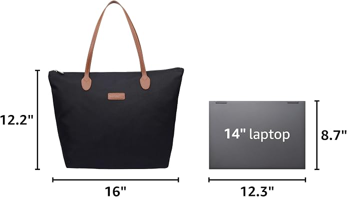 Water Resistant Light Weight Nylon Tote Bag Handbag - Image 3