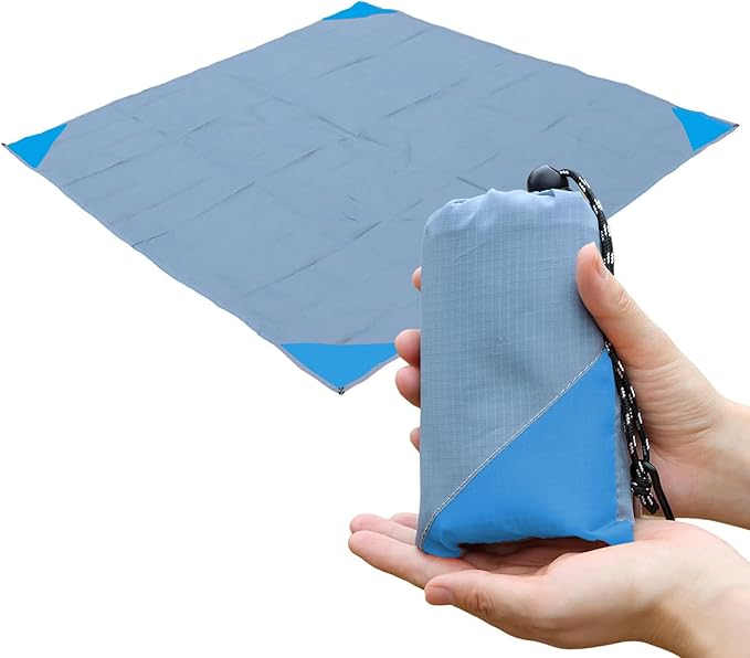 Orga'Neat Pocket Picnic Blanket, Compact Lightweight Tarp for Camping | Foldable, Easy to Carry, Water Resistant Sandproof Washable Quick Dry Mat for Beach, Festival, Travel, Outdoor Recreation by OrgaNeat