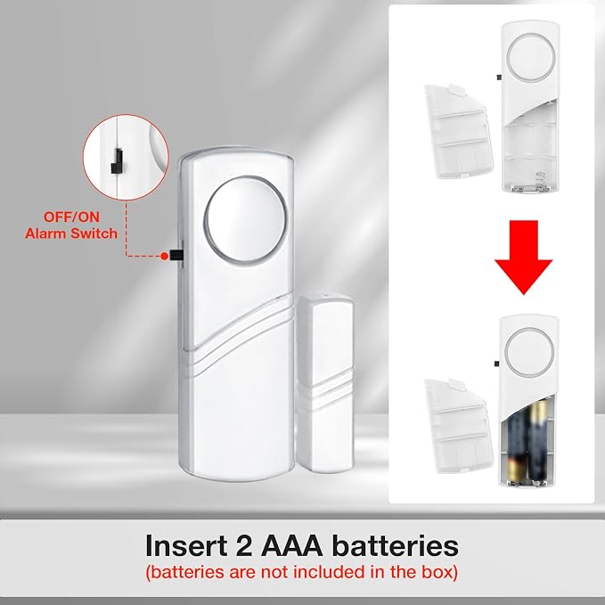 Door Window Alarm, 90dB Wireless Sensor Door Window Burglar Alarm for Home Security, Kids Safety and Office, Garage, Apartment, House, Easy Installation - Image 6