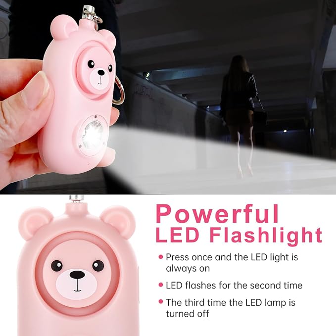 Personal Alarm for Women – 130dB Loud Rechargeable with Led Strobe Light, Self Defense Safety Alarm Keychain for Kids Elderly, Safe Sound Emergency Siren in Danger - Image 3