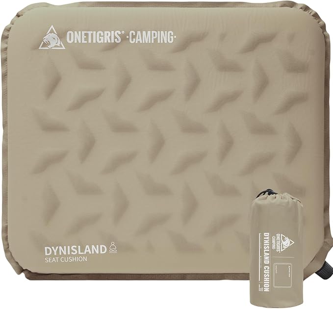 ONETIGRIS Inflatable Seat Cushion, Lightweight Waterproof Seat Pad | Lightweight waterproof inflatable cushion for camping, stadiums, travel, office chairs, car seats and outdoor events by OneTigris
