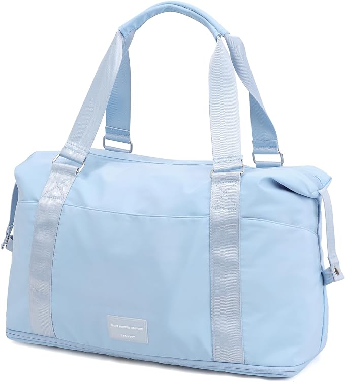 TINYAT Foldable Travel Duffle Bag Expandable Personal Item Travel Bag,32L | Expandable Gym Bag for Women Weekender Carry On Overnight Tote Large Capacity Portable Luggage Bag - Image 8