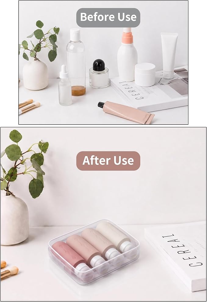 Gemice Travel Bottles for Toiletries, Tsa Approved Travel 6oz Size Containers with Clear Bag, BPA Free Leak Proof Travel Tubs Refillable Liquid Travel Accessories for Cometic Shampoo Lotion - Image 7