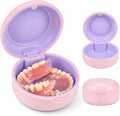 Portable Vent Denture Bath Case Soft Buffer Holder for Travel False Teeth | Safe material, removable silicone pad for hygienic use, multi-scene use, pocket fit for home, journeys & daily oral storage by Gaboolo