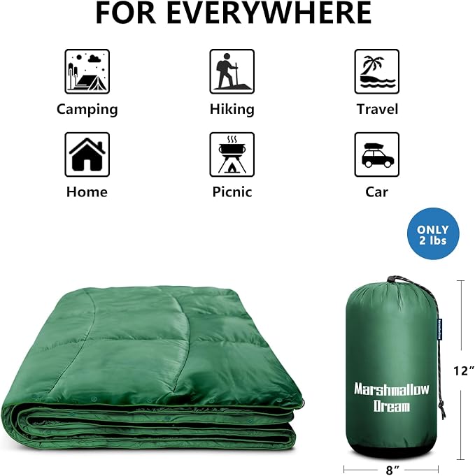 Camping Blanket, Puffy Blanket Lightweight Windproof Water Resistant for Outdoors,Hiking, Backpacking,Beach,Car,Picnic,Stadium - Image 5