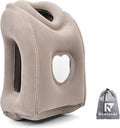 Upgraded Inflatable Travel Air Pillow for Sleeping to Avoid Neck and Shoulder Pain,21" H*12.6" W (Dark Grey, 21 x 12.6 x 12.6 inches) by Kimiandy