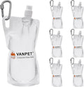 1L Hiking Collapsible Water Bottles, 33OZ BPA-Free Plastic Flasks, Reusable Drink Bags, Foldable Backpacking Water Bottle for Travel Camping Hiking (6-Pack) by VANPET