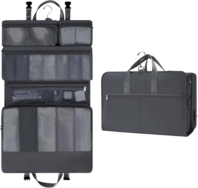 ECOHUB Hanging Travel Closet Portable Luggage Organizer Packing Bag,Grey by ECOHUB