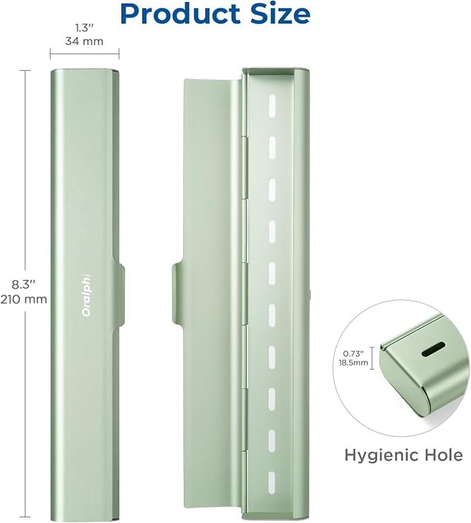 Aluminum Toothbrush Travel Case, Portable Travel Toothbrush Holder, Durable Manual Toothbrush Box Container for Traveling, Bathroom, Camping, Business Trip-Green - Image 5