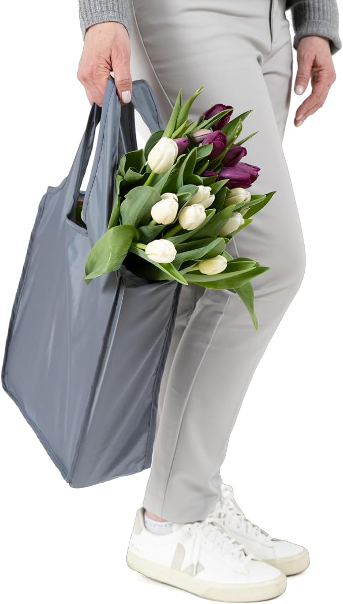 Pure Sage Reusable Grocery Bag - Stylish Shopping Bags for Groceries - Foldable Tote Bag - Image 5