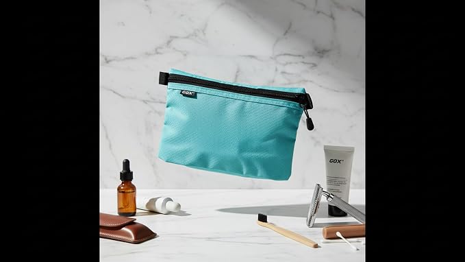 GOX Small Toiletry Bag for Men Bulk Cosmetic Bag Dopp Kit Carry On Zipper Pouch Organization Nylon Small Packing Sack Water Repellent - Image 9