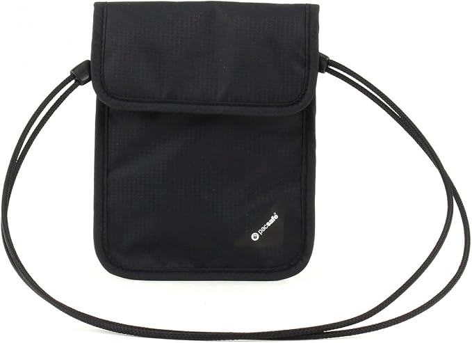 Pacsafe Coversafe X75 Anti-Theft RFID Blocking Neck Pouch, Black - Image 3