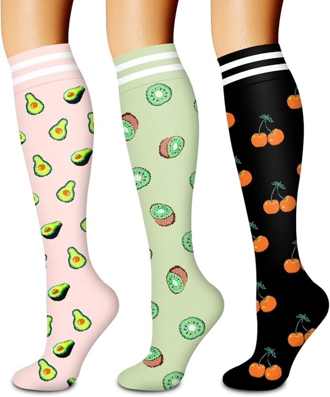 3 Pack Medical Compression Sock-Compression Sock For Women and Men Circulation -Best for Running,Nursing,Athletic Sports by LaiteHebe