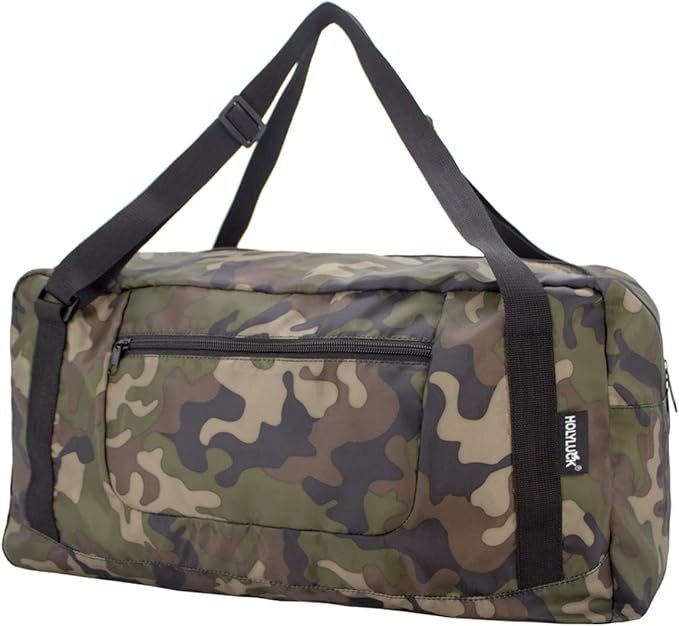 HOLYLUCK Foldable Travel Duffel Bag For Women & Men Luggage Great for Gym (jungle camo) by holyluck