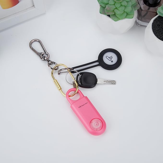 130dB Personal Safety Alarm Ultra Bright Strobe Light Loud Sound Keychain Siren with Carabiner for Women, School Children, Night Runners. Hiking Alarm Bear Deterrent. SOS Emergency Alerts. Hot Pink - Image 6