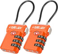 SURE LOCK TSA Approved Luggage Locks with Open Alert Indicator, 3 Digit Combination Cable Travel Lock for Suitcase, Backpack, Gym Locker, Toolbox, Carry On & Travel Bag by Hopeyoucanstaysafe