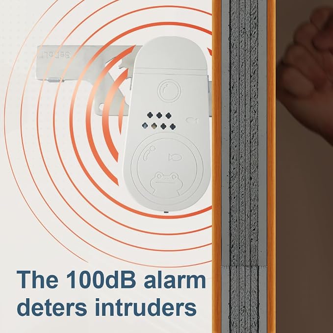 CGPLUS Security Door Stopper Alarm SEDOLI 100DB Siren for Safe Stay, Home, Travel - Image 2
