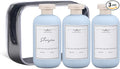 ASEVAT Travel Refillable Shampoo and Conditioner Bottles - 10 oz Plastic Squeeze Bottles with Flip Cap for Toiletries and Liquids (3Pcs) by ASEVAT