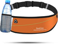 SooGree Slim Running Belt Fanny Packs for Women Men,Water Bottle Holder Hydration Fanny Pouch,Waterproof Sport Waist Pack with Reflective Strip,Runner Belt Bag for Running Cycling Camping Gym (Orange) by SooGree