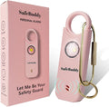 Personal Alarm for Women, Men, Kids, Elderly, Self Defense - Designed by Women 140DB Extra Speakers Alarm with Strobe Light, Rechargeable, Safety Alarms and Premium Keychain (Pale Pink) by Unknown