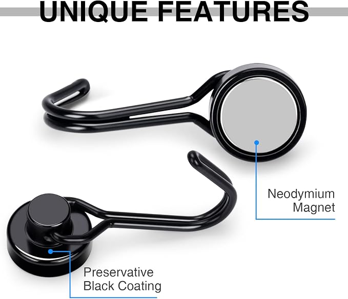 Swivel Swing Magnetic Hooks, 2026 Cruise Essentials | Heavy Duty Strong Magnets Refrigerator Fridge Hanging for Classroom Beach Vacation Kitchen Grills Home - Image 2