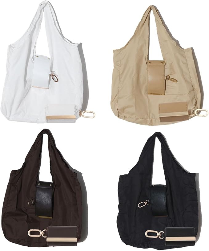 Foldable Tote Bag Keychain - Large Capacity Portable Shopping Bag Keyring - Reusable Groceries Bag for Daily Use - Image 7