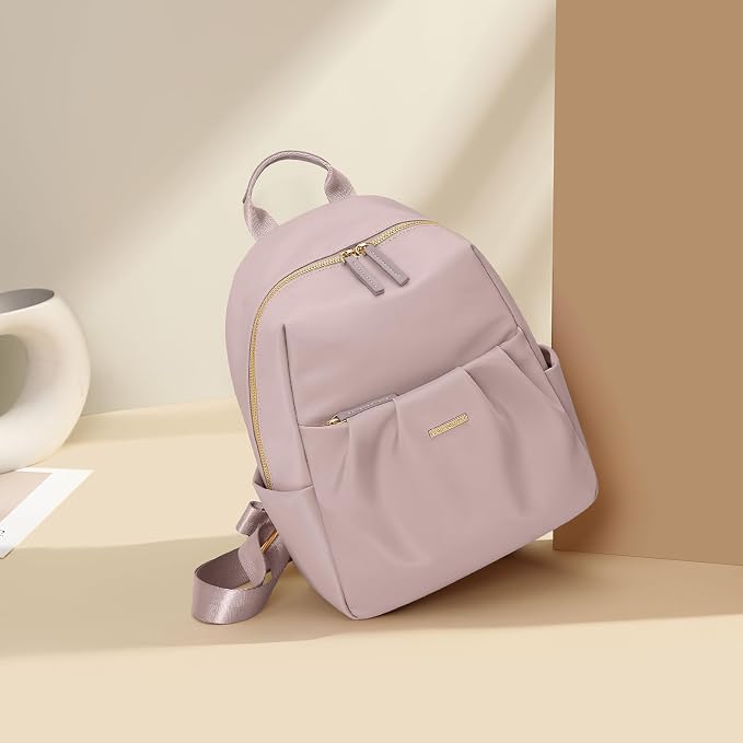 Small Backpack for Women Lightweight Mini Cute Back pack Daypack Purse fot Casual Daily Travel College Work,9.7 Inch,Greyish pink - Image 8