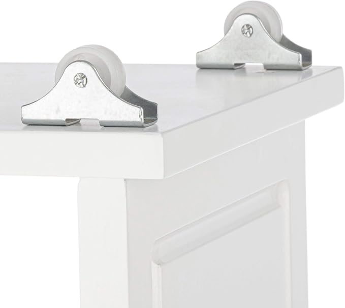 Lavish Home 3 Tier Slim Utility Rolling Storage Cart, White, 16.7”W x 9”D | Narrow Rolling Cart Storage Organizer with Handle and Wheels for Bathroom, Laundry Room, and Kitchen, Pull-Out Home Organizer - Image 11