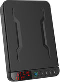 Z ZLJUAN Portable Gun Pistol Safe with LCD Display of Temp,Humidity,Biometric Fingerprint,Keypad Lock,Key,Biometric Handgun Safe for Travel/Home/Car/Nightstand Beside (Black) by ZZLJUAN